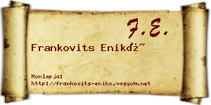 Frankovits Enikő névjegykártya